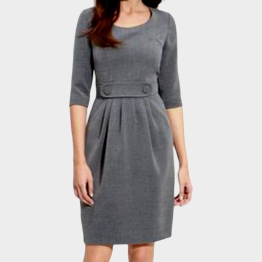 Tahari Arthur S. Levine Dress Knee Length 3/4 Sleeve Front Pockets